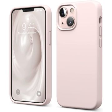 Hoesje Geschikt voor iPhone 13 Mini – Liquid siliconen backcover – Licht Roze