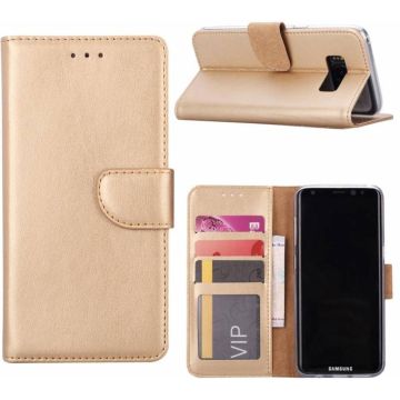 Samsung Galaxy J3 2016 Portmeonnee hoesje / booktype case Champagne Goud