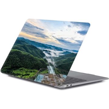 Macbook Pro case - Macbook pro hoes / Macbook Pro hard hoes 13 inch 2020 / 2019 / 2018 / 2017 / 2016 / A2289/A2251 / A1706A / 1708 - Laptop Cover Ntech - Bergen Blauwe Lucht Uitzicht