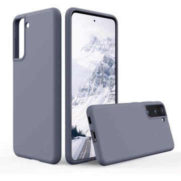 Hoesje Samsung S21 silicone - Samsung Galaxy S21 hoesje Lavender - Cover s21 - hoesje S21 Nano Liquid siliconen Backcover