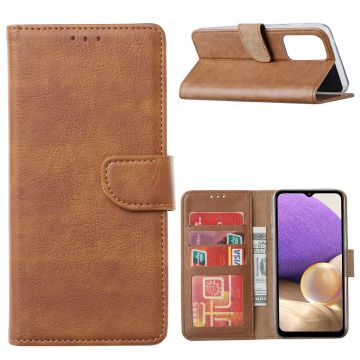 Samsung A33 hoesje bookcase Bruin - Samsung Galaxy A33 wallet case portemonnee hoesje - A33 5G Hoes met Pasjeshouder cover