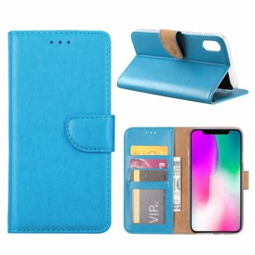 iPhone Xr Blauw Booktype / Portemonnee TPU Lederen Hoesje