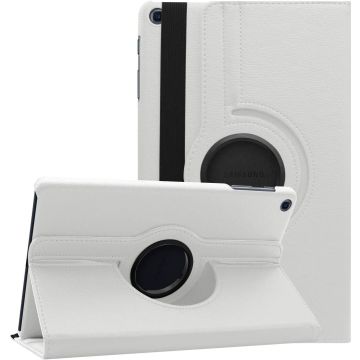 Hoesje Geschikt Voor Samsung Galaxy tab s6 lite 2024 hoes Wit Draaibare Hoesje Case Cover tablethoes - Tab s6 lite hoes 2020 / 2022 360 Hoes bookcase