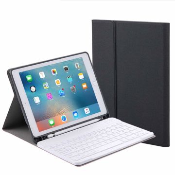 iPad 2021 Hoes met Toetsenbord Zwart - iPad 2020 hoes - iPad 9e/8e/7e Generatie hoes QWERTY Keyboard met Bluetooth