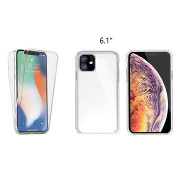 Ntech hoesje 360° Hoesje 2 in 1 Case Geschikt voor iPhone 11 Transparant