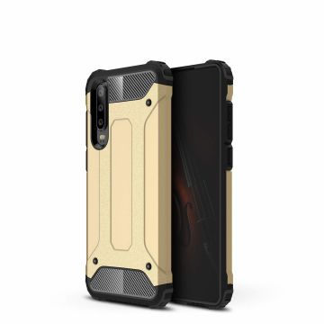Ntech Huawei P30 Dual layer Armor Hoesje - Goud