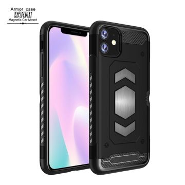 Luxe Armor Hoesje - Hoesje Geschikt voor iPhone 11 - Zwart