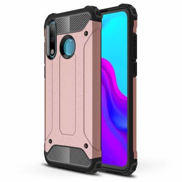 Ntech Huawei P30 Lite Dual layer Armor Hoesje - Rose Goud