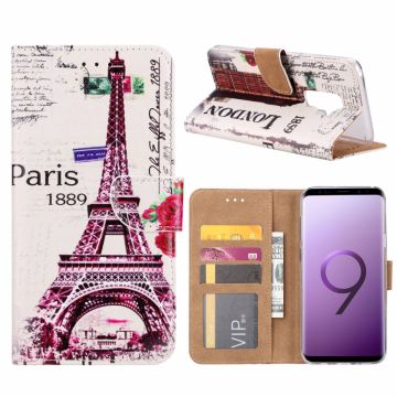 Samsung Galaxy S9+ (Plus) Eiffeltoren (1889) Design Booktype Kunstleer Hoesje Met Pasjesruimte