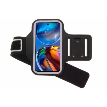Hoesje Geschikt voor Motorola Moto E32s hardloop armband - Sportband - - zwart