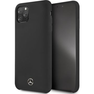 Apple iPhone 11 Pro Max Zwart Mercedes-Benz Backcover hoesje Liquid - Microfiber - MEHCN65SILBK