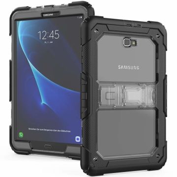 Ntech Samsung Galaxy Tab A 10.1 (2016) Armor Case met Draagriem Zwart