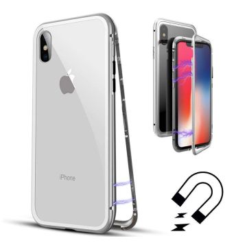 Magnetisch iPhone X/Xs hoesje - ZILVER - voor iPhone X/Xs