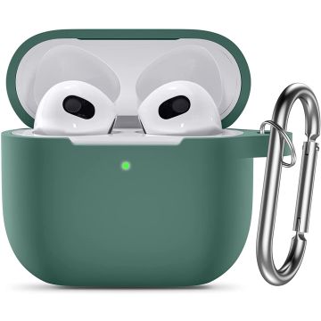 Airpod 3 hoesje Silicone Case Pine Groen - AirPods 3 Case Siliconen Hoes - AirPods 3 Hoes Cover