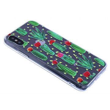 iPhone X / Xs 3D Cactus Design Back Cover Hoesje