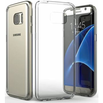 Ultra dunne transparent tpu case hoesje met side grip bumper voor Samsung Galaxy S7 Edge