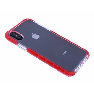 iPhone X / Xs Premium Transparent & Anti Shock TPU Hoesje Rood