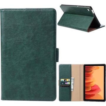 Samsung Tab S6 lite Hoes Premium Luxe Leren Bookcase Groen - Samsung Galaxy S6 lite hoes Boekmodel - Samsung S6 lite hoesje - Samsung Tab S6 lite hoesje