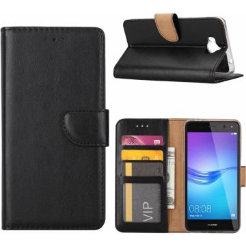 Huawei Y6 2017 Portemonnee hoesje / book case Zwart