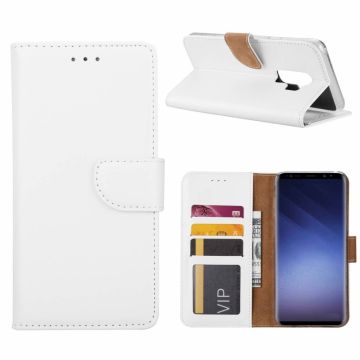 Samsung Galaxy S9 Plus Booktype / Portemonnee TPU Lederen Hoesje Wit