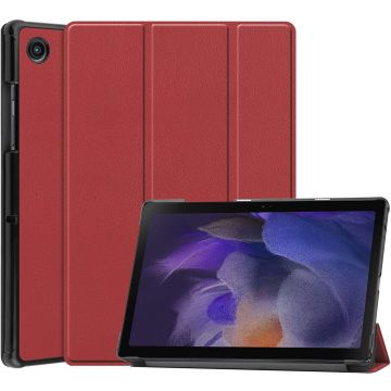 Hoes geschikt voor Samsung Galaxy Tab A8 – Samsung tab A8 (2021 / 2022) Trifold tablet hoes - wijn rood