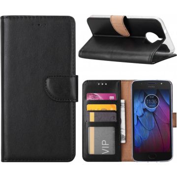 Motorola Moto E4 - Portmeonnee hoesje / Book Case - Zwart