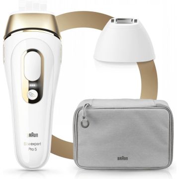 Braun Silk expert Pro 5 PL5117 - Latest Generation IPL Hair Removal, Visible Hair Removal - White And Gold