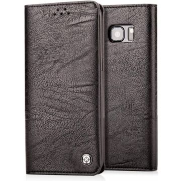 Samsung Galaxy S8 Portemnnee Hoesje soft skin leather case met pasjes Zwart