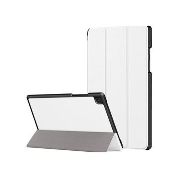 Samsung Tab A7 lite hoes Bookcase Wit - Samsung Tab A7 Lite tablethoes Kunstleer - Hoes Samsung Galaxy Tab A7 lite hoesje Smart cover
