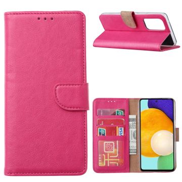 Samsung A53 / A53s hoesje bookcase Pink - Samsung Galaxy A53 5G case portemonnee hoesje - Galaxy A53 book case hoes cover - Samsung A53 screenprotector / tempered glass 2 Pack