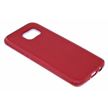 Rood Glitter TPU Hoesje Samsung Galaxy S7 Edge