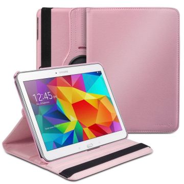 Samsung Galaxy Tab 4 10.1 T530 Tablet draaibare case cover hoesje Licht Roze