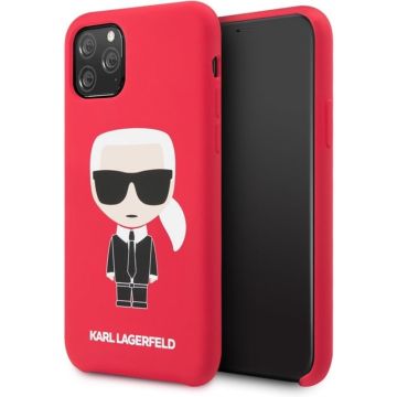 Apple iPhone 11 Pro Max Rood Karl Lagerfeld Backcover hoesje Iconic - Full Body - KLHCN65SLFKRE
