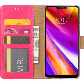 Opbergvakjes Hoesje voor LG G7 portemonnee hoesje Pink