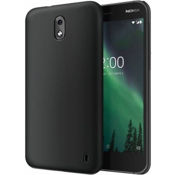 Nokia 2 zwart matt silicone tpu hoesje