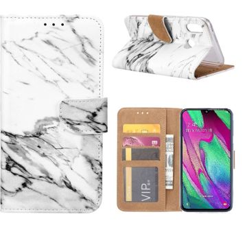 Ntech Marmor Design Boek hoesje met pasjesruimte - Samsung Galaxy A70/A70s