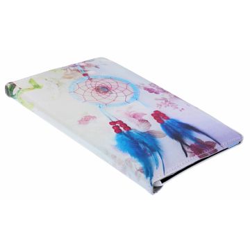 Ntech Samsung Galaxy Tab A 10,1 SMT590 /T595 Dromenvanger & Bloemen 360° draaibaar Booktype Kunstleer Hoesje