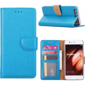 Huawei P10 Portemonnee hoesje met stand Blauw