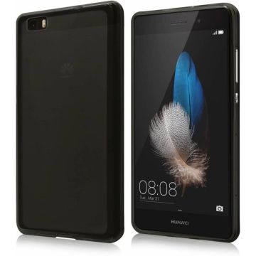 Huawei P8 Lite TPU back case cover Hoesje Zwart
