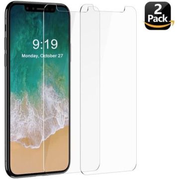 2 Pack Screenprotector / Anti-Scratch Tempered Glass (0.3mm) iPhone X / Xs -8719244318452