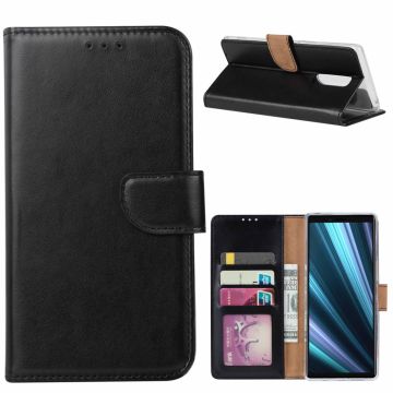 Ntech Hoesje voor Sony Xperia 1 portemonnee hoesje / met opbergvakjes Zwart