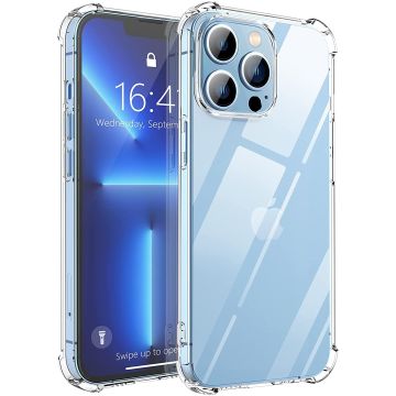 Hoesje Geschikt voor iPhone 13 Pro Max hoesje - Hoesje Geschikt voor iPhone 13 Pro Max case - Hoesje Geschikt voor iPhone 13 Pro Max - Siliconen Hoesje Geschikt voor iPhone 13 Pro Max - Transparant - Shockproof Case