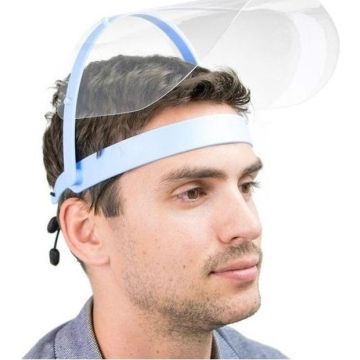 Spatmasker Gezichtscherm - Verstelbaar - Transparant - 1 stuks
