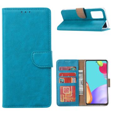 Samsung A52 hoesje Blauw - Samsung galaxy A52 5G bookcase met Pasjeshouder