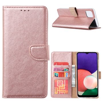 Samsung A22 Hoesje - Samsing Galaxy A22 5G Bookcase Rose Goud - Portemonee hoesje Samsung A22 5G