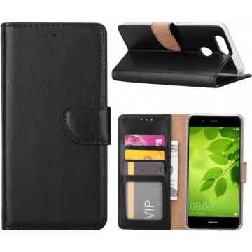 Huawei Nova 2 Plus Portemonnee hoesje / book case Zwart