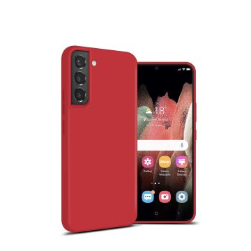 Samsung S22 Plus Hoesje Silicone Backcover Rood - Samsung Galaxy S22 Plus hoesje Siliconen soft liquid - Samsung S22 Plus case - hoesje Samsung S22 Plus