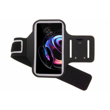 Hoesje Geschikt voor Motorola Edge 20 Pro hardloop armband - Sportband - - zwart
