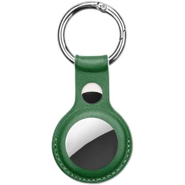 Apple AirTag Sleutelhanger - AirTags hoesje pu leather case Groen - Ntech