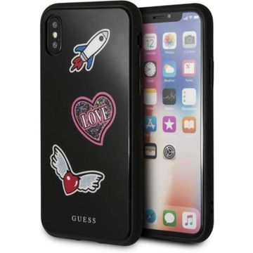 GUESS Los Angeles hardcover Zwart met siliconen rand voor iPhone X. Love